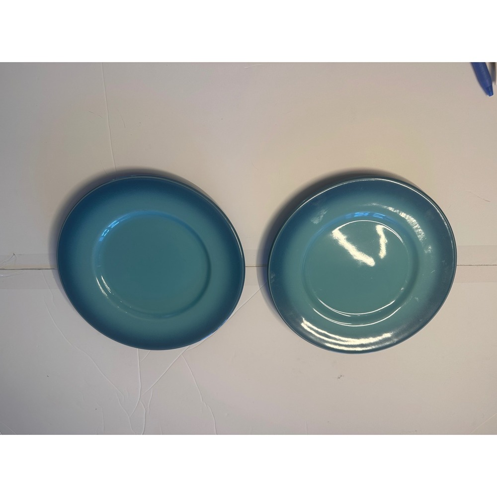 Bobby Flay Teal Ombre Stoneware Salad Plates Set of 2 Turquoise 8.25 Inch